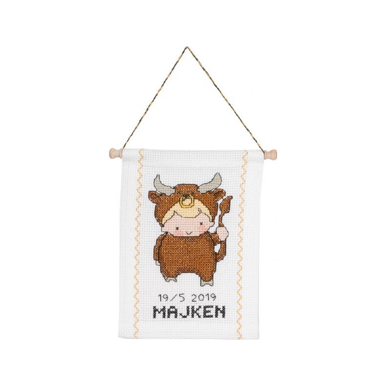 Permin Broderikit Stjrntecken Oxen 18 x 25 cm - 13-8814