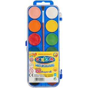 Akvarellfrg / Vattenfrger - Akvarellset m / pensel 30 mm 12 - 809411