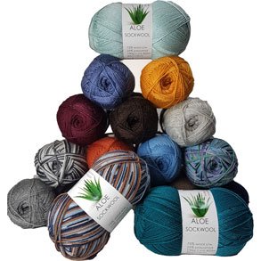 Aloe Sockwool -Strumpa garn  - Hjertegarn