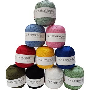 Hjerte nr 5 - Hklegarn - Bomuldsgarn