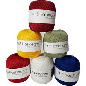 Hkle garn nr. 5 - Tyndt hklegarn