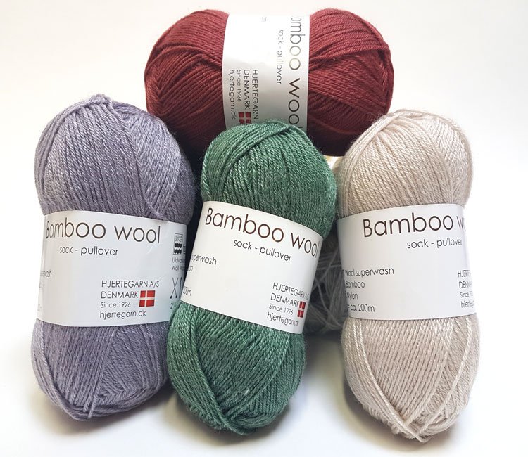 Tilmeld stilhed Mangler Hjertegarn Bamboo Wool - Uldgarn med nylon på tilbud