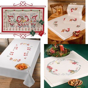 Påritad broderi jul