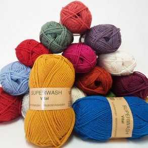 Hjertegarn Vital ullgarn - Superwash ullgarn