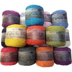 Wool silk - økologisk garn Fra Hjertegarn