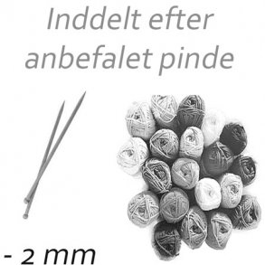 Garn til 0 - 2 mm pinne