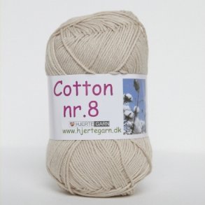 Hjertegarn Cotton nr.8/4 - Bomullsgarn til pinnar 3,5 mm