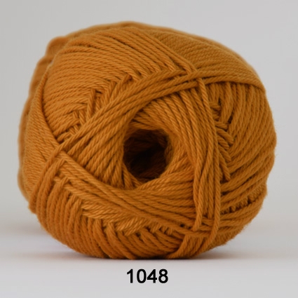 Cotton nr. 8/4 - Bomuldsgarn til hækling-  fv 1048 Karry Gul