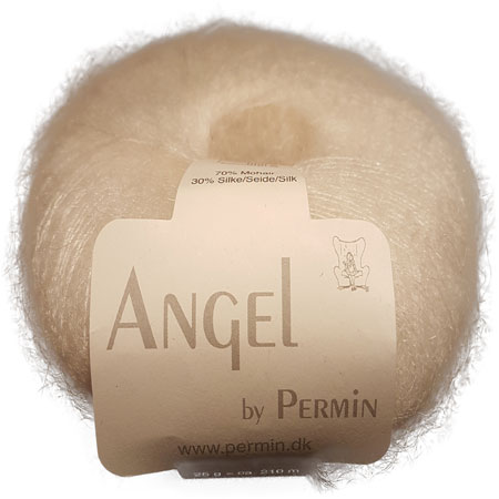 14: Angel Permin - Mohair og silkegarn -  884102 Råhvid