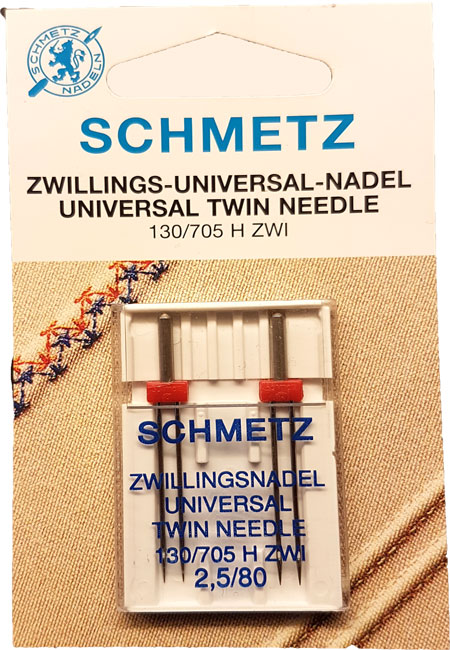 Schmetz universal tvilling symaskinnåle -  130/705 H zwi