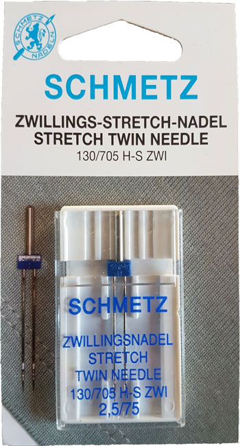 Billede af Schmetz tvillinge symaskinnåle- Til stræk stof