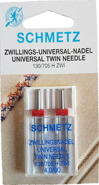 Billede af Schmetz tvillinge symaskinnåle- Til stræk stof - 4,0/90